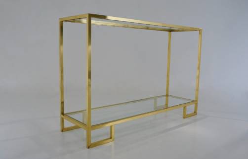 Brass console table, Guy Lefevre, 1970`s ca, French